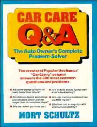 Car Care Q&a, De Mort Schultz. Editorial Turner Publishing Company, Tapa Blanda En Inglés