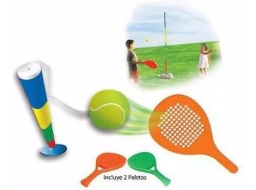 Imagen 4 de 4 de Tenis Giratorio Tenisol Juego Playa Paleta Pelota Juegosol