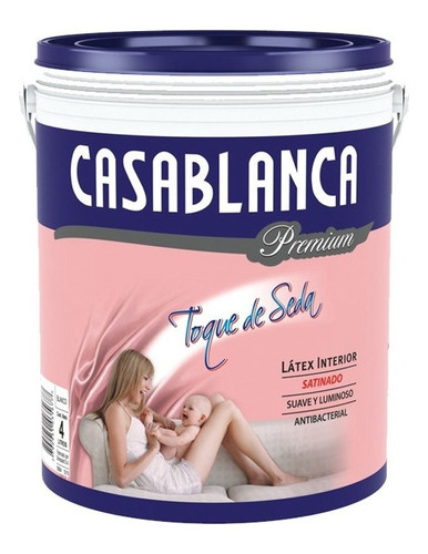 Latex Satin 4 L Casablanca Proteccion Antibact Toque De Seda