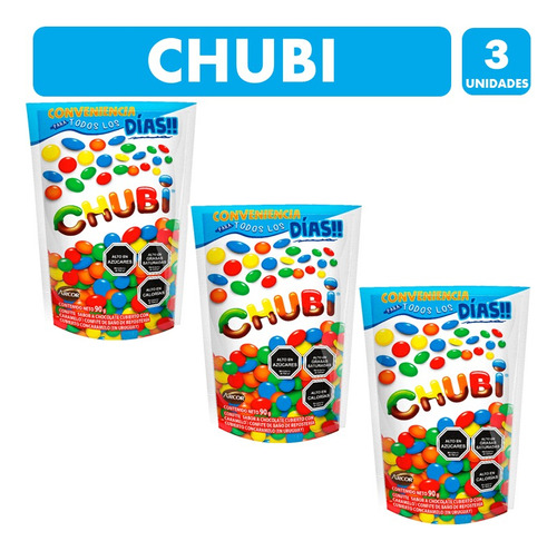 Dulces Chubi De Arcor - Formato Doypack (pack De 3 Unidades)