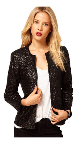 Blazer De Lentejuelas Sparkling Party Para Mujer, De Regalo