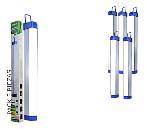Lampara De Emergencia 40w Gancho Plegable 3 Modos 5 Piezas