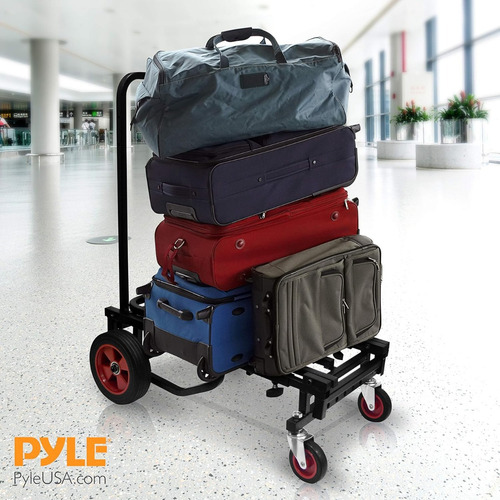 Carrito De Mano 8 En 1 Ajustable Y Plegable - Alta Capacidad Negro