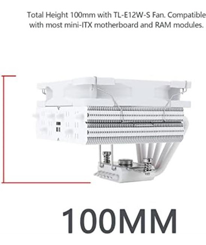 Cooler De Ar De Cpu Argb Branco Thermalright Si-100, Tubos