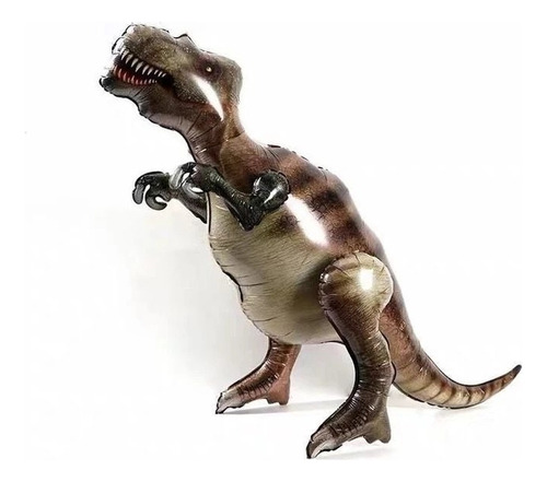 Globo Metalizado Dinosaurio T-rex Gigante Real 4d 