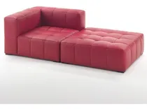 Comprar Conjunto Modulado Sofá Canto Módulo + Puff Chaise Modular Tecido Veludo Linho Suede