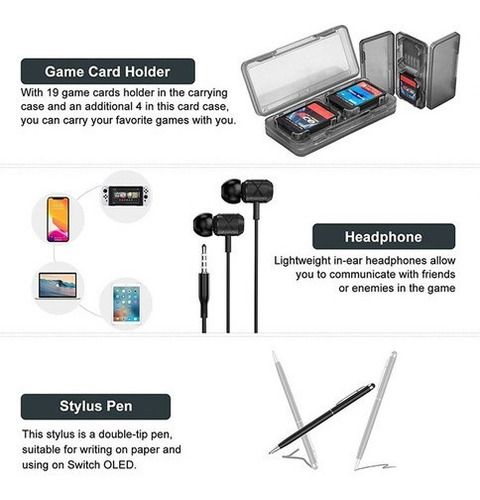Imagen 5 de 7 de Kit De Accesorios Para Nintendo Switch Oled 17 En 1