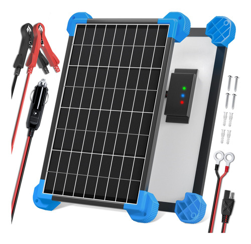 Powoxi Cargador Solar De Bateria De Coche De 10 W Y 12 Volti