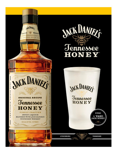 Whisky Jack Daniels Honey + 1 Vaso C/estuche