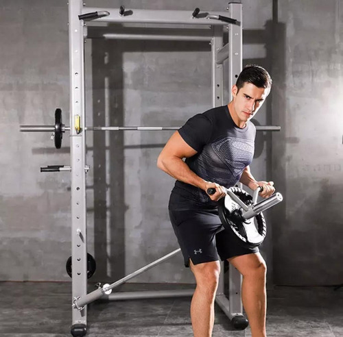 Squat Rack Tipo Jaula Sentadillas Dominadas Gym Profesional