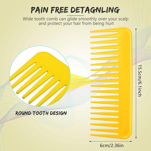 Large Hair Detangling Comb Wide Tooth Comb For Curly Hair Ah