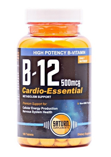 Imagen 1 de 5 de B-12 X 100 Tabs Saturn Supplements Vitamina B12