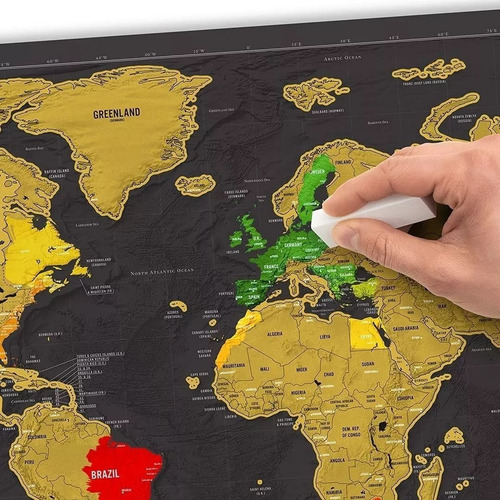 Mapa Para Raspar Scratch Map Deluxe Edition 82x59cm Raspable