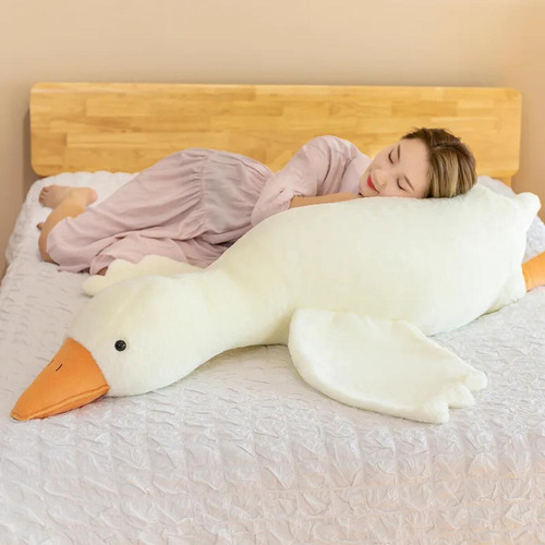 Almohada De Peluche Infantil Big Goose, Bonita Muñeca De Gan