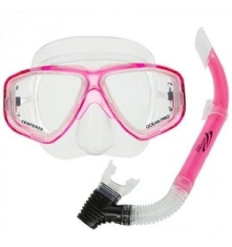 Oceanpro Coral Submarinismo Snorkel Mascara Set Rosa