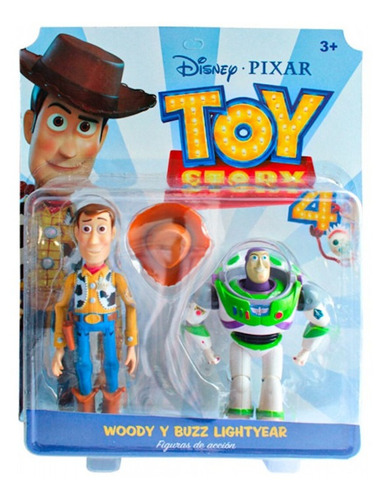 Figura Buzz Y Woody Con Sombrero Set Toystory 4