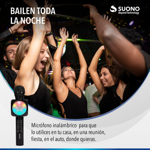 Imagen 7 de 10 de Microfono Karaoke Bluetooth Parlante Efectos Usb Recargable Portatil Potente Fiestas Cumpleaños