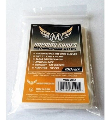 3 Pacotes Mayday Usa Chimera 100 Card Sleeves- 57,5mm X 89mm