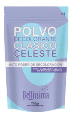 Polvo Decolorante Bellissima Clasico Celeste X 700 Gr