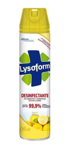Lysoform Desinfectante Aerosol Citrica 360cc - 3 Unidades