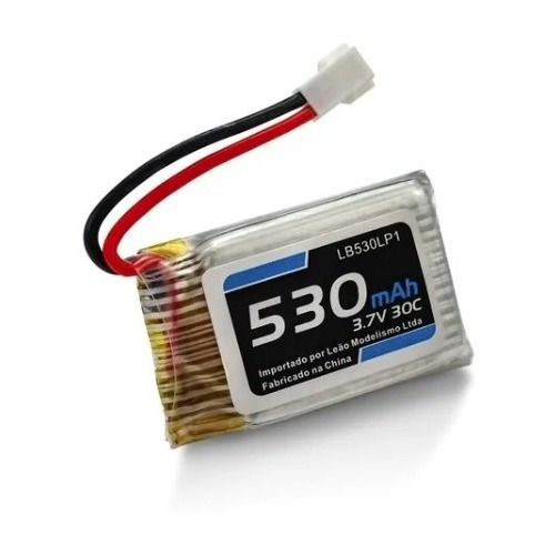 Bateria Lipo 1s 530mah 3,7v 25/50c Mini Drone Wltoys Cx Hc