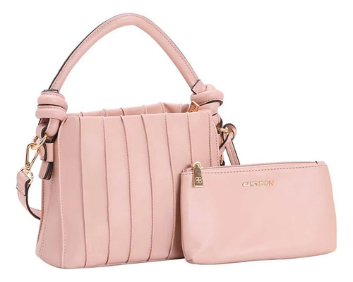 Bolsa Feminina Chenson Soft Chic Mão Com Necessaire 3483959 Cor Rosa