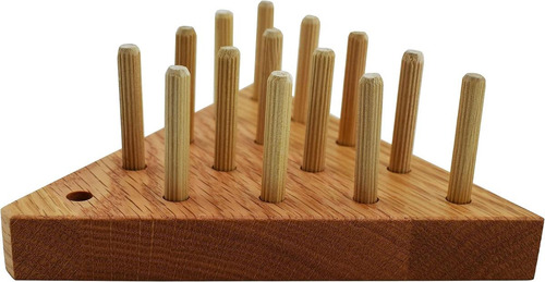 Juego Puzzle De Clavijas En Roble Macizo Tricky Triangle