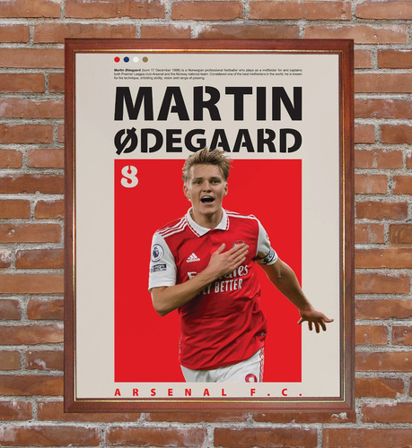 Cuadro Decorativo Poster Martin Odegaard Arsenal Fc Noruega