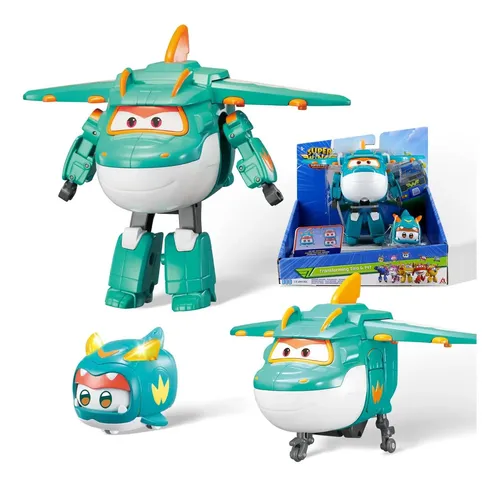 Super Wings Transformations Supercharged Tino Pet, figura di gioco per bambini a Super Wings Transformations Supercharged Tino Pet, figura di gioco per bambini a