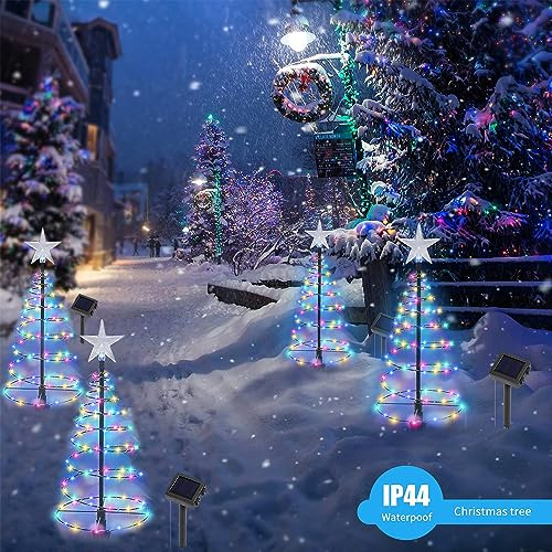 Pack De 4 Árboles Solares En Espiral Dynaming Con Luces, 19