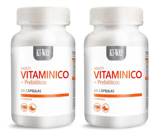 Vitaminas Multi Vitaminico + Prebioticos / 60 Capsulas X 2