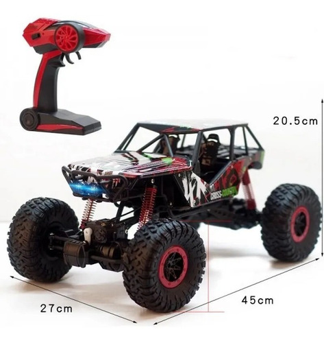 Imagen 4 de 10 de Auto Camioneta Rc 4x4 Juguete Crawler 2.4ghz Con 2 Baterias