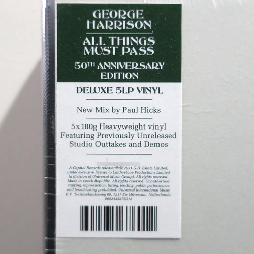 Box 5lp George Harrison - All Things Must Pass (50 Anos) Edição Limitada