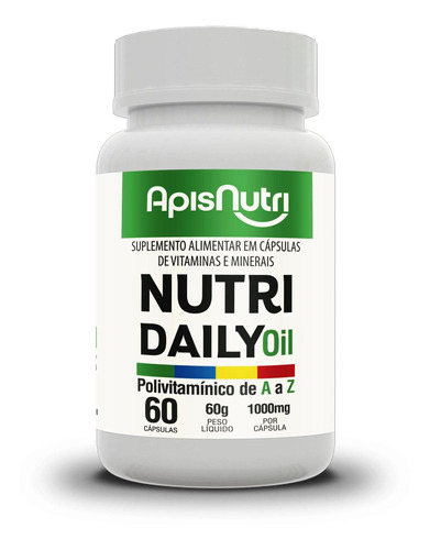 Nutridaily Oil 60 Cápsulas 1g - Apisnutri