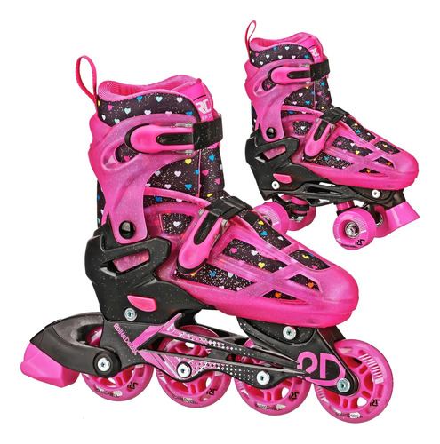 Falcon 2-in-1 Combo Quad And Inline Skates For Kids, Adjusta