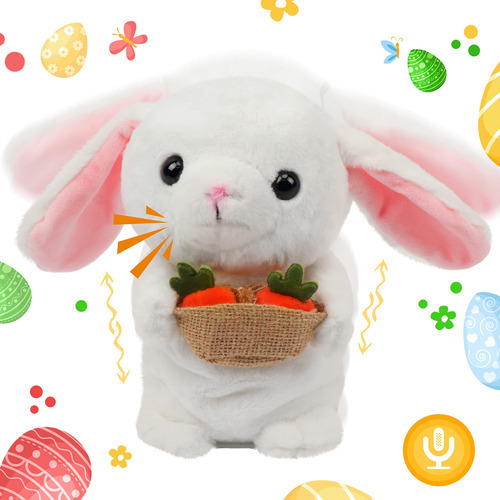 Peluche Easter Bunny Que Asiente Y Habla Repite Lo Que Dices