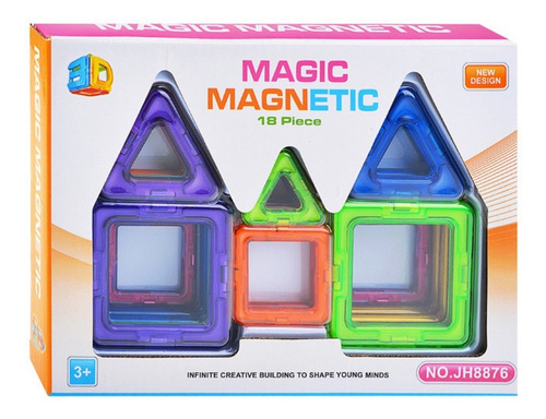 Bloques  Imantados Magic Magnetic  Magnéticos 18 Pz La Plata