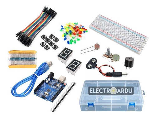 Kit Arduino Uno R3 Placa Componentes Caja / Electroardu