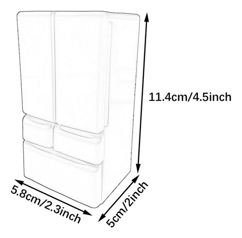 Mini Nevera De Juguete Para Casa De Muñecas, Accesorio Azul