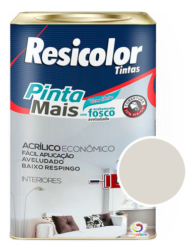 Pintura Acrílica Pinta Mas Color Blanco Hielo 18 Lts