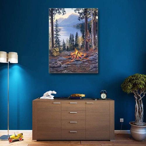 5d Diamond Painting Lake Forest Antorch Taladro Completo Por