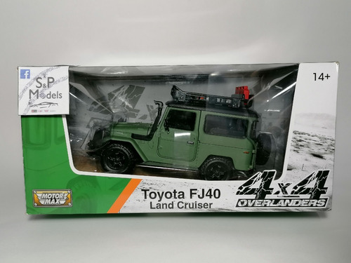Auto Escala 1/24 Toyota Fj40 Land Cruiser Verde 4x4 Motormax