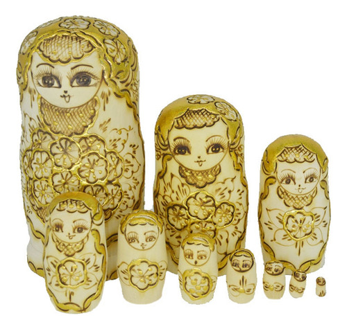 Muñecas Matryoshka Para Anidar, Hechas A Mano, Lindas, De Ma