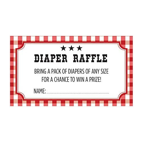 Bbq Babyq Diaper Raffle   Cards 24 Count