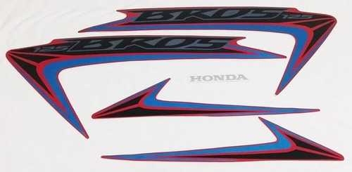 Kit Adesivo Jogo Faixa Moto Honda Bros 125 2013 Vermelha
