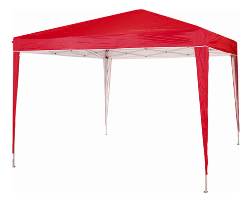 Gazebo dobrável Tendas Wild Praia e Campo 3m x 3m x 2.5m - vermelho