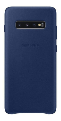 Case Samsung Leather Cover  Para Galaxy S10 Plus Azul