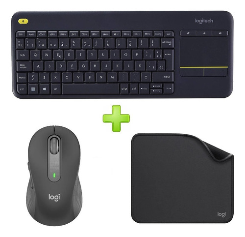 Logitech Teclado K400 Plus + Mouse M650 Medium + Mousepad