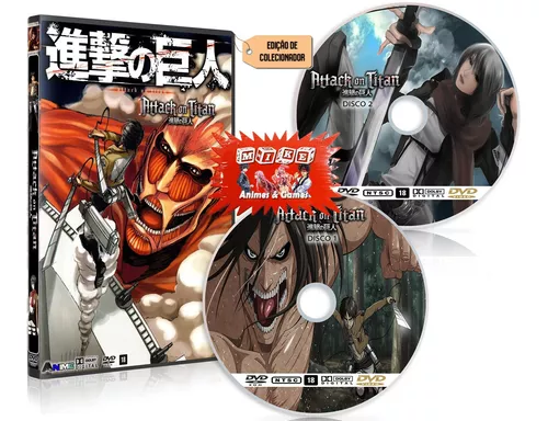 Dvd Attack On Titan Legendado Shingeki No Kyojin Temp 1 2 3