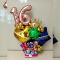 Comprar Arreglo De Globos Dulces Chucherías 16 Años